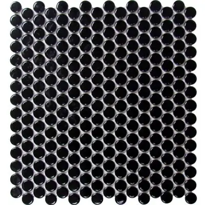 12×12 BBRIGHT BLACK PENNY ROUND