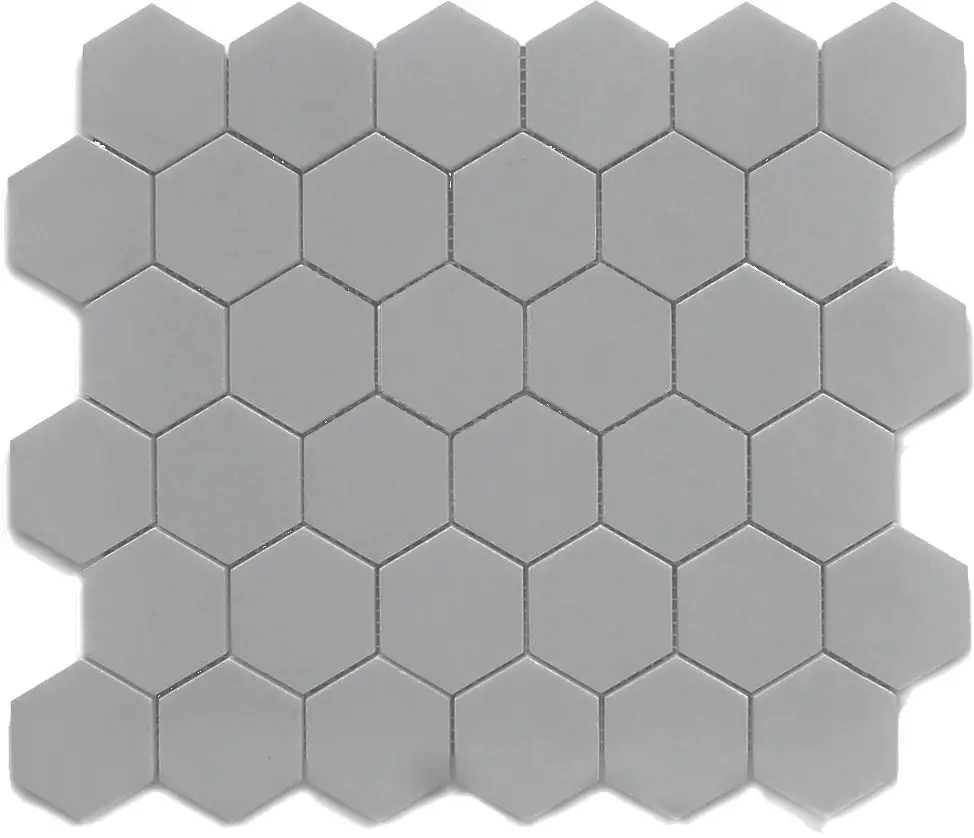 12×12 Matte Gray Hexagon 2×2