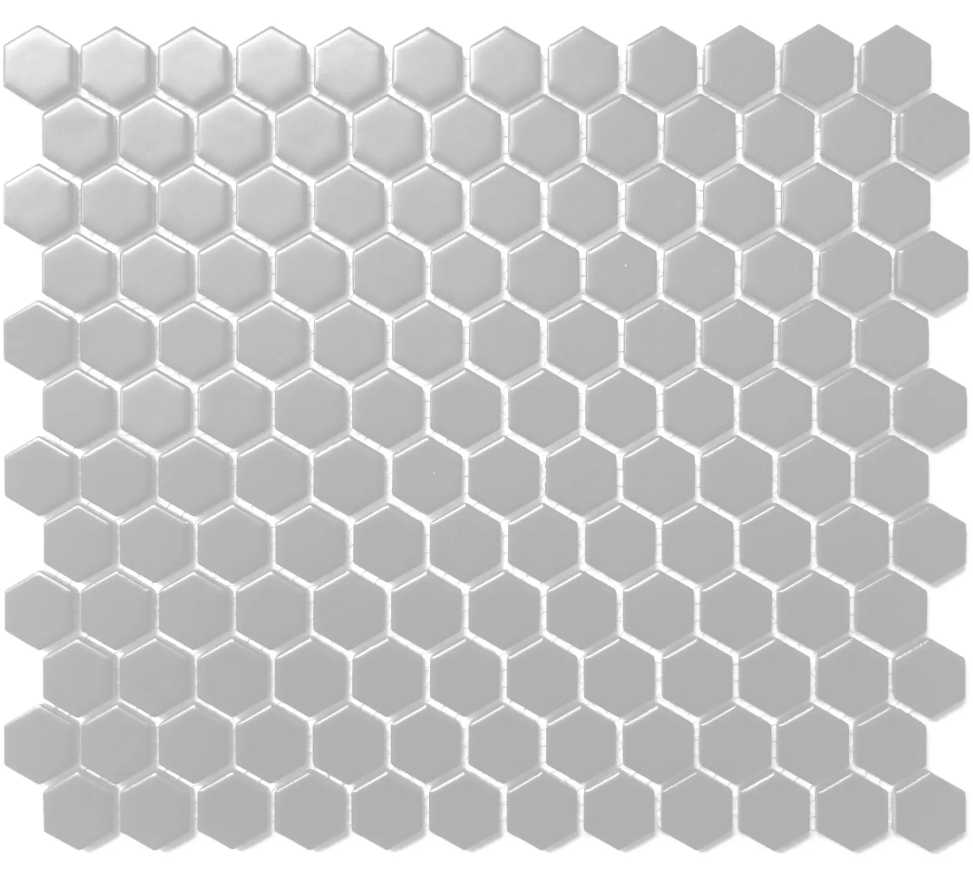 12×12 Matte Gray Hexagon 1X1